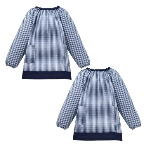 COLORFUL CANDY STYLE スモック(100-110cm) チェック大・紺 2枚セット 男の子 かっこいい 子供用 長袖スモック 幼稚園 エプロン 小学生 用 子供 用 書道 美術 おしゃれ スモック N1163712 5,062円