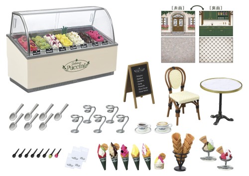 リーメント ぷちサンプルシリーズ Gelateria Puccini 約H185×W140×D95mm PVC、ABS製