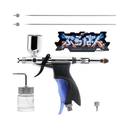 Gaahleri ぷらばんコラボモデル エアブラシ ダブルアクション トリガータイプ GHAC-Swallowtail Plaban Co-Artist (自定心挿入式ノズル構造) ノズル口径 0.28 0.5 mm 模型 塗装