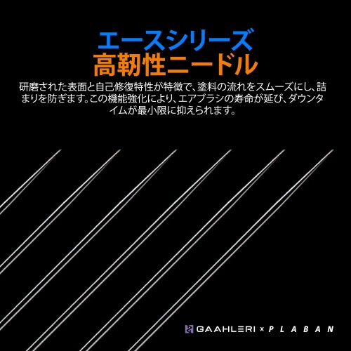 Gaahleri ぷらばんコラボモデル エアブラシ ダブルアクション トリガータイプ GHAC-Swallowtail Plaban Co-Artist (自定心挿入式ノズル構造) ノズル口径 0.28 0.5 mm 模型 塗装_8