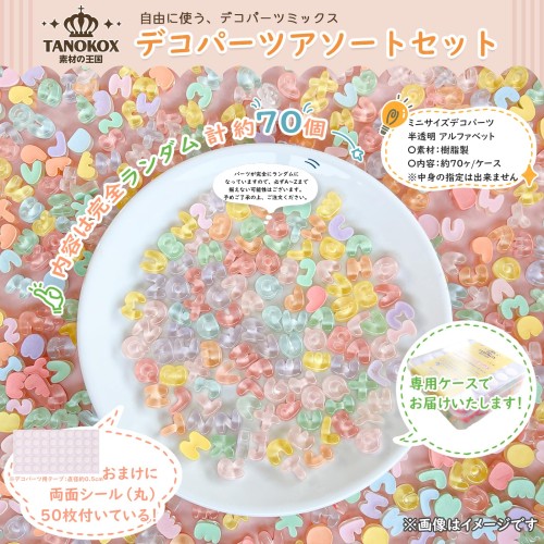 TANOKOX デコパーツ ミックス ミニチュア レジンデコ ミニサイズ 貼り
