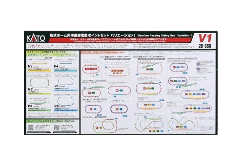 KATO Nゲージ 島式ホーム用待避線電動ポイントセット V1 20-860 鉄道模型用品_1