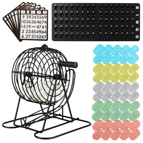 ビンゴゲームセット 抽選器 トレイカード付き コンパクト 持ち運び パーティー 宴会 祭り