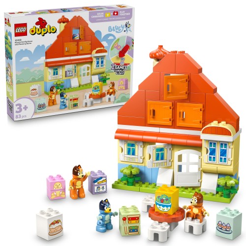 レゴ(LEGO) ブルーイ ブルーイのおうちとメモリーゲーム おもちゃ 玩具 誕生日 プレゼント ブロック 知育 男の子 女の子 子供 1歳半 2歳 6歳 幼児 動物 生き物 フィギュア グッズ ゲーム 10459