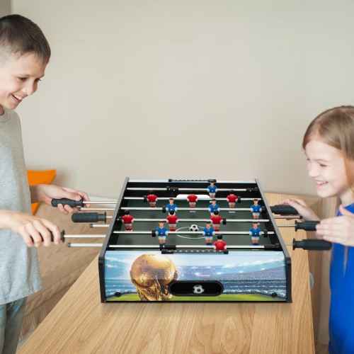 GYMAX サッカーゲーム テーブル 約幅94cm 奥行51cm サッカー盤 卓上 フーズボール ボードゲーム 2人対戦 テーブルゲーム おもちゃ 自立式 卓上式 2人対戦 親子 親友 家族団欒 コンパクト設計_8