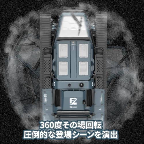 Ritaosan キャタピラー ラジコンカー 子供向け 人気 オフロード ラジコン RCタンク 27CM 高速 装甲車 ハイスピード 戦車 2.4Ghz 360°回転 LED付き 開閉可能なドア 充電式 充電池2本付き 電動 おもちゃ リモコンカー 技適認証済み 男の子 誕生日 クリスマス プレゼント お祝い_2