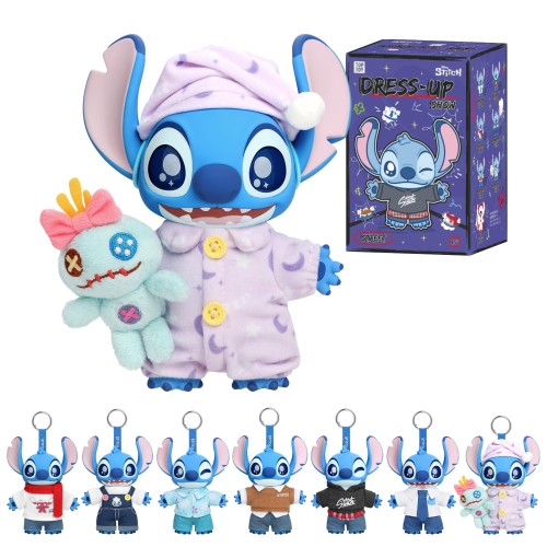 TOP TOY ディズニー(Disney) スティッチ お着替えショー シリーズ1ピースガチャガチャ ブラインドボックス フィギュア ソフビ PVC プレミアム おもちゃ 誕生日 プレゼント Stitch キャラクターコレクター向け