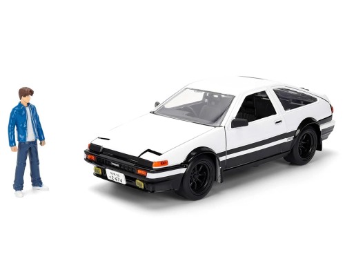 JADA TOYS 1/24 頭文字D 藤原拓海 and トヨタ トレノ AE86 ハチロク イニシャルD Initial D Trueno Hollywood Rides [並行輸入品]