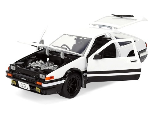 JADA TOYS 1/24 頭文字D 藤原拓海 and トヨタ トレノ AE86 ハチロク イニシャルD Initial D Trueno Hollywood Rides [並行輸入品]