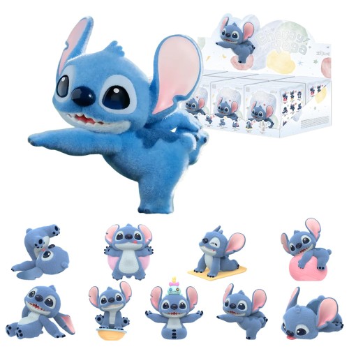 TOP TOY ディズニー スティッチ「元気ヨガ」シリーズアソートボックス 8ピースガチャガチャ ブラインドボックス フィギュア ソフビ PVC プレミアム おもちゃ 誕生日 プレゼント スティッチ クリスマス ギフト