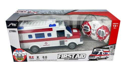 童友社 (Doyusha) 27MHz R/C 救急車 電動ラジオコントロール 14490
