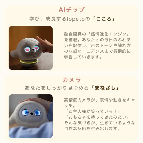 ペットロボット lopeto AI robot チャージングベース付き ロペット