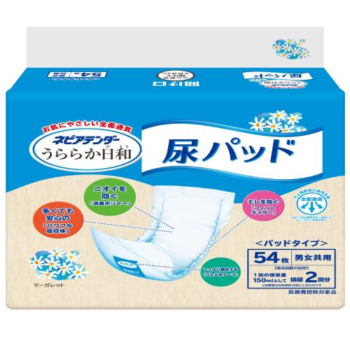 ネピアテンダー うららか日和 尿パッド 54枚 (テープタイプ用) ADL区分:寝て過ごす事が多い方 4,397円