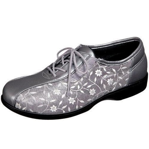 [ムーンスター] シューズ レディース 介護 らくらくL007 「らくらく」履いて、福きたる シルバー 24.5cm