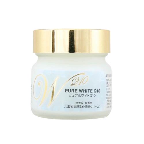 ピュアホワイトQ10 (無香料・馬油クリーム）65g北海道純馬油本舗 馬油100％ 保湿クリーム 顔 体 かかと 乾燥肌 フェイスケア ボディケア 高保湿 美容オイル オイルケア 敏感肌