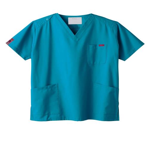 [パントン] スクラブ 医療白衣 メディカル 男女兼用 ユニセックス カラバリ 吸汗速乾性 7000SC ターコイズ 日本 3L (日本サイズ3L相当)