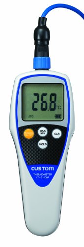 カスタム 防水デジタル温度計 CT5100WP グレー W70xH180xD40.5mm