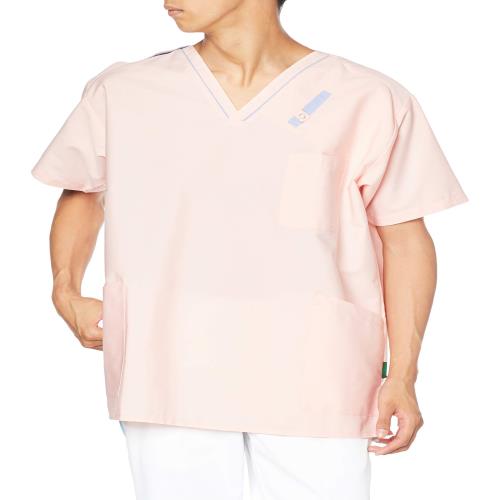 [パントン] スクラブ 白衣 7042SC 男女兼用 ローズクォーツ 日本 LL (日本サイズXL相当)