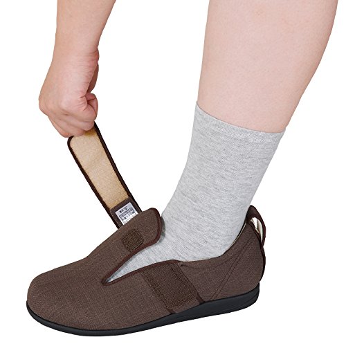 介護靴 施設・院内用 ダブルマジック２ヘリンボン 5E(ワイドサイズ) 7023 両足 徳武産業 あゆみシリーズ ／5L (27.0〜27.5cm) 茶(代引不可) 介護靴 施設・院内用 ダブルマジック２ヘリンボン 5E(ワイドサイズ