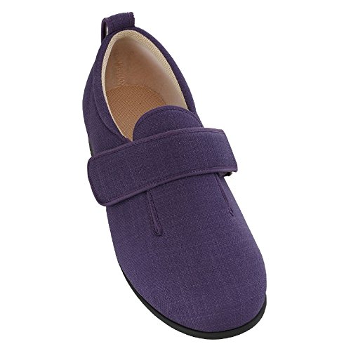 徳武産業 介護シューズ あゆみ ダブルマジックIII 施設・院内用 紫 LL 24.0-24.5cm 足囲7E 片足(右足)