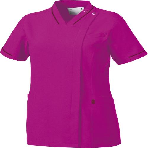 [ミズノ] スクラブ 医療 介護 白衣 ファスナースクラブ 女性 着脱簡単[ストレッチ/制電/消臭/工業洗濯対応] 全5サイズS~3L 選べる11色 MZ0151 C-21 ライラック