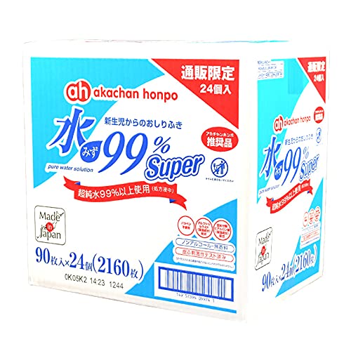 アカチャンホンポ 水99％SP おしりふき 90枚×24個 90シート (x 24)