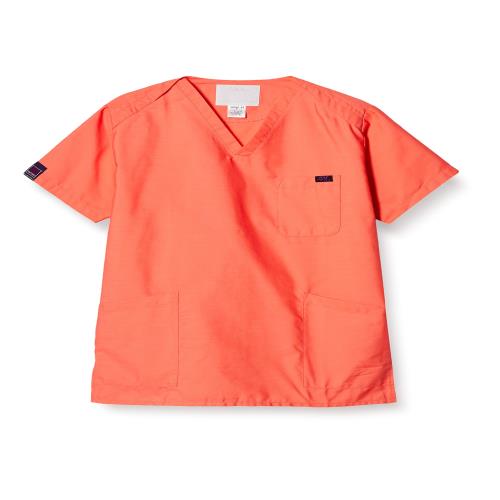 [パントン] スクラブ 医療白衣 メディカル 男女兼用 ユニセックス カラバリ 吸汗速乾性 7000SC リビングコーラル S