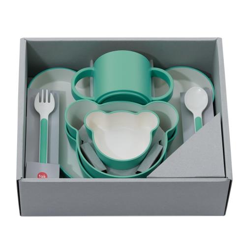 tak(タック)KIDS DISH gift box bear lucky 7 キッズディッシュ ギフトボックス ベア ラッキーセブン ミント JTN-1030-MT