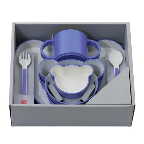 tak(タック)KIDS DISH gift box bear lucky 7 キッズディッシュ ギフトボックス ベア ラッキーセブン バイオレットブルー JTN-1030-VBL