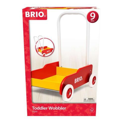 BRIO (ブリオ) 手押し車 レッド 対象年齢 9か月~(カタカタ ワゴントイ 木製 おもちゃ 知育玩具 歩行練習) 31350の通販は