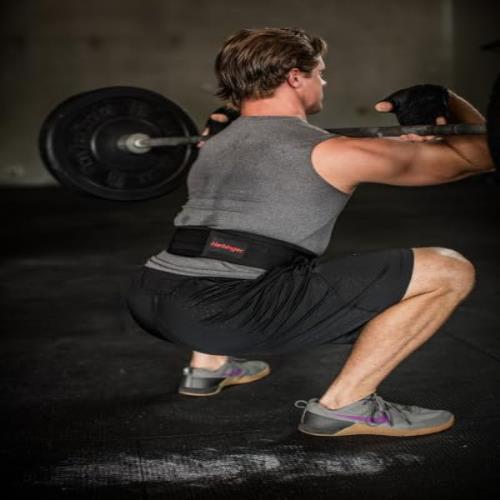 Harbinger ハービンジャー ナイロン トレーニングベルト リフティングベルト 4 NYLON BELT レディース メンズ ブラック (XL:94cm~106.7cm)