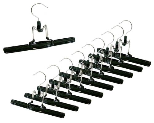 マワ すべり落ちない ハンガー ズボン スカート用 幅26cm mat26 10本組 ブラック 10年保証
