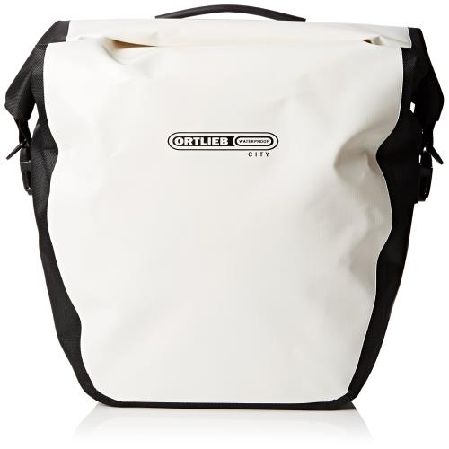 ORTLIEB(オルトリーブ) バックローラー シティ ホワイト/ブラック 40L(ペア) サイドバッグ 並行輸入品F5003