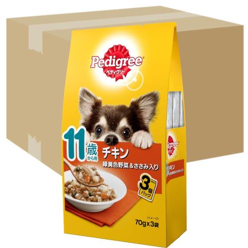 ペディグリー シニア犬 11歳から用 チキン緑黄色野菜 ささみ入り (70g×3袋)
