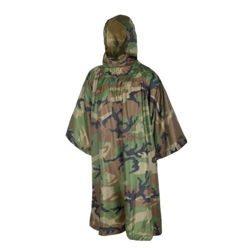 [HELIKON-TEX] ヘリコンテックス PONCHO U.S. MODEL ポンチョ 米軍モデル 迷彩 レインポンチョ レインコート レインウェア ミリタリーポンチョ タクティカル アウトドア キャンプ 登山 サバイバル 釣り フィッシング ウッドランド (US WOODLAND)