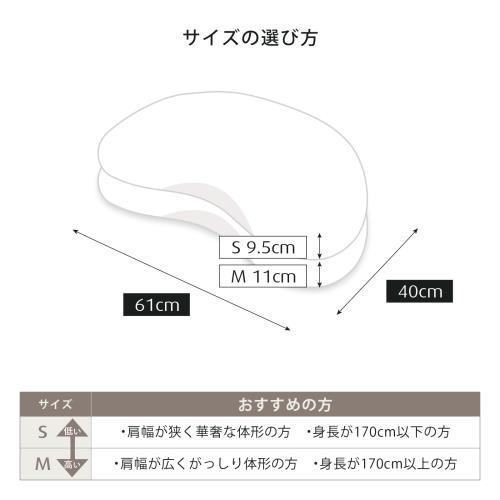 テンピュール(Tempur) 枕 まくら ソナタピロー ホワイト 首や肩にフィットする三日月型 首と肩を包み込みサポート カーブとフラットの両面使用可 仰向け/横向き可 M 高さ11cm やわらかめ 肩凝り 肩こりカバー洗濯可 防菌 防臭加工 [日本正規品] 低反発 83300207最大30日間お試