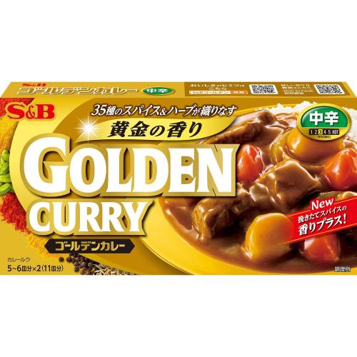 SB ゴールデンカレー 中辛 198g ×10個