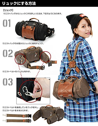 DEVICE Work 4way ヒップバッグ -ブラック/ブラック