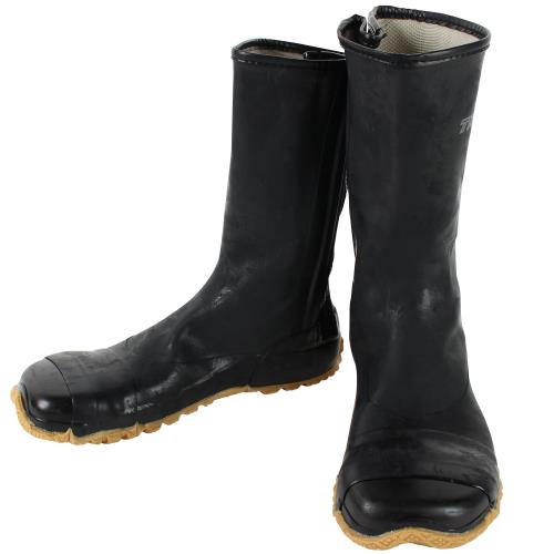[マルカツ] トラクターシューズ股付 つま先保護タイプ 安全ゴム足袋 防水作業靴 日本製 黒 (先芯あり) 特々大(27.5〜28.0)
