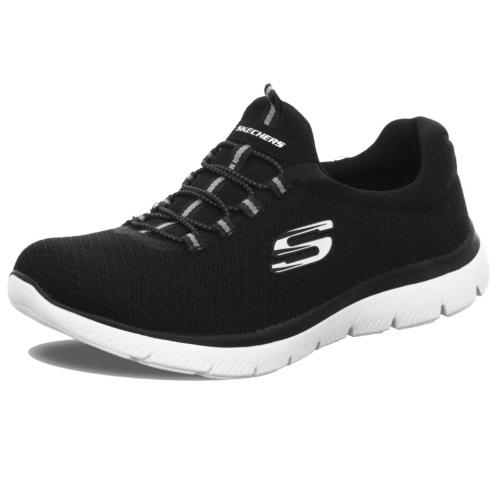 [SKECHERS(スケッチャーズ)] スニーカー SUMMITS レディース ブラック×ホワイト US 8(25 cm) 2E