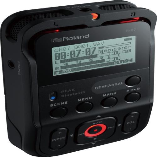 ローランド Roland リニアPCMレコーダー R-07 ICレコーダー microSDカードスロット搭載 最大24ビット/96kHzのハイレゾ音質 BK ブラック 黒