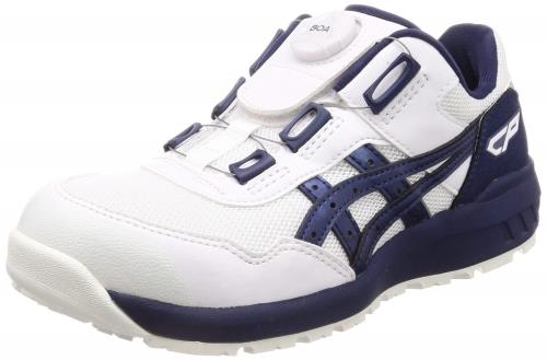 [アシックスワーキング] 安全靴 作業靴 ウィンジョブ CP209 BOA JSAA A種先芯 耐滑ソール fuzeGEL搭載 ホワイト/ピーコート 26.0 cm 3E