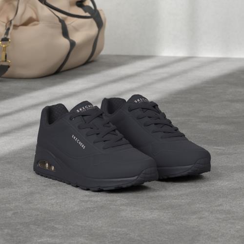 [スケッチャーズ] レディース ウノスタンドオンエアー UNO-STAND ON AIR レディースヒールスニーカー 厚底シューズ ウエッジ 73690 ブラック 26.0cm