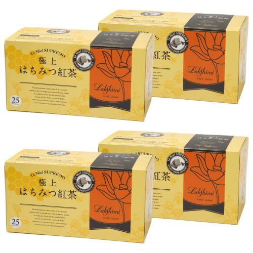 Lakshimi(ラクシュミー) 極上はちみつ紅茶 ティーバッグ25袋入り×4箱セット