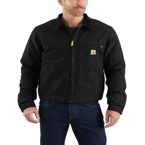 Carhartt メンズ ダック Detroitジャケット (レギュラー ビッグトールサイズ), ブラック, X-Large