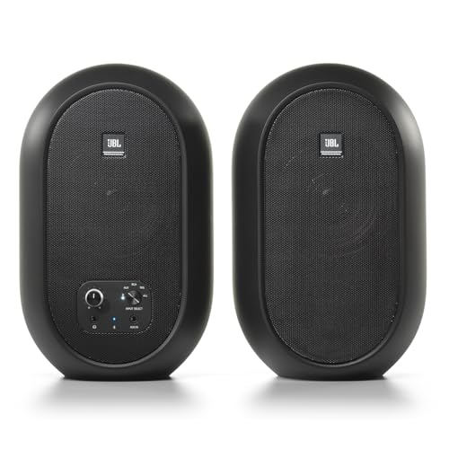 JBL プロフェッショナル 104-BT-Y3 パワード 2Way フルレンジ・スタジオモニター スピーカー 3年保証モデル アンプ内蔵 30W＋30W高出力 Bluetooth5.0対応 (ブラック)