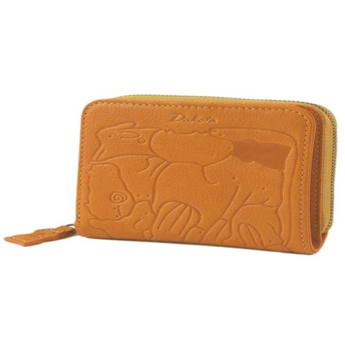 [ダコタ] 二つ折り財布 ラウンドファスナー 本革 マスタード DA-30190-53