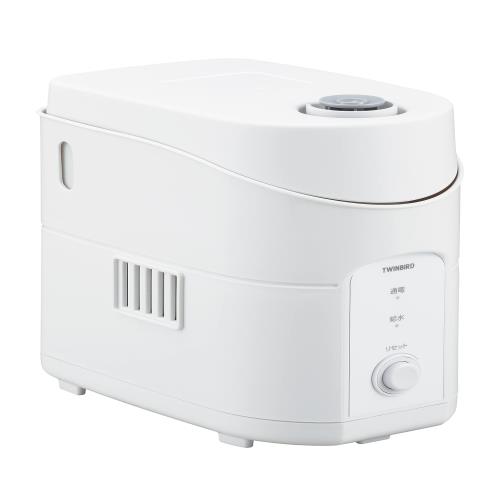 TWINBIRD(ツインバード) 加湿器 スチーム式 加熱式 1.2L アロマ対応 抗菌 卓上 小型 コンパクト デスク 寝室 水タンク式 ホワイト SK-E961W