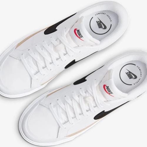 NIKE(ナイキ) コート レガシー リフト [W Court Legacy Lift] ホワイト/ヘンプ/チームオレンジ/ブラック DM7590-100 正規品 24.0cm