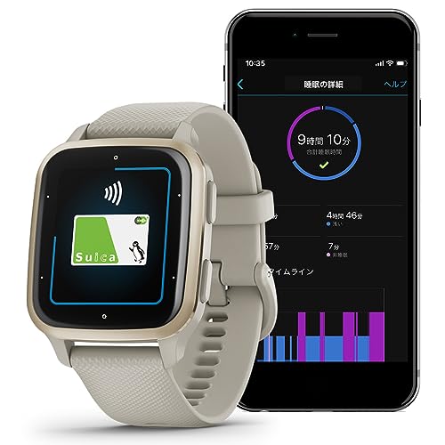 GARMIN(ガーミン) Venu Sq 2 Music, French Gray/Cream Gold